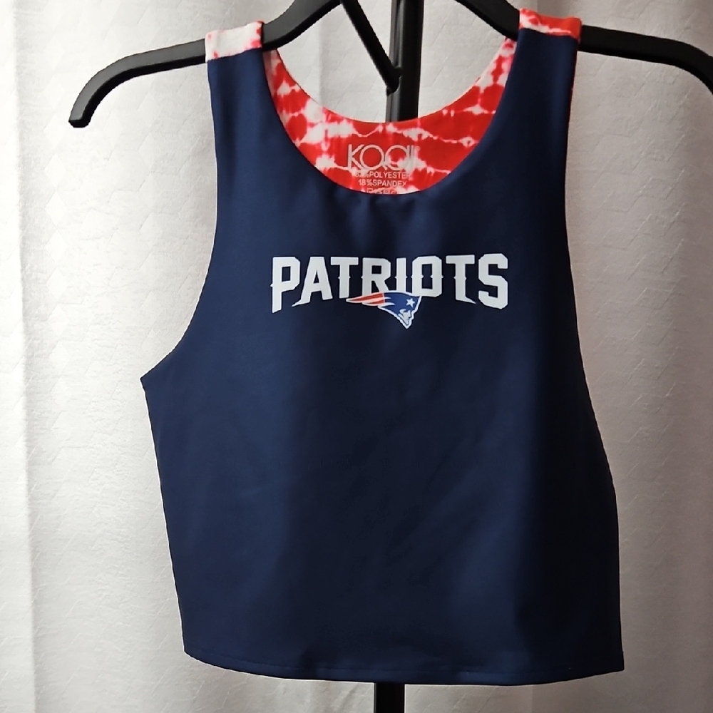 Navy and Red Patriots Tank Top
